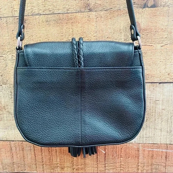 NWOT Clarks Leather Tassel Crossbody - Picture 3 of 8